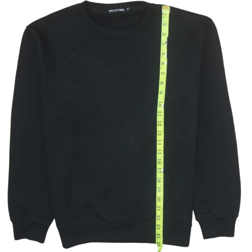 PrettyLittleThing Womens Black Cotton Pullover Sweatshirt M