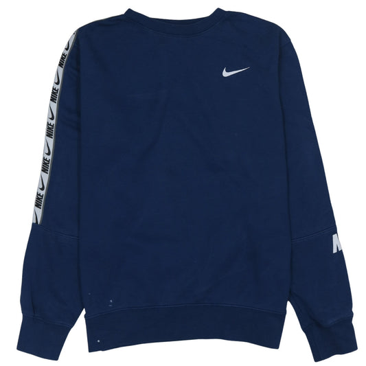 Nike Men's Blue Small Pullover Sweatshirt Standard Fit Logo Sportswear