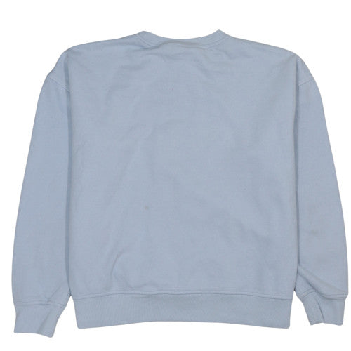 Disney Women Blue Stitch Sweatshirt L 14/16 Pullover Crew Neck