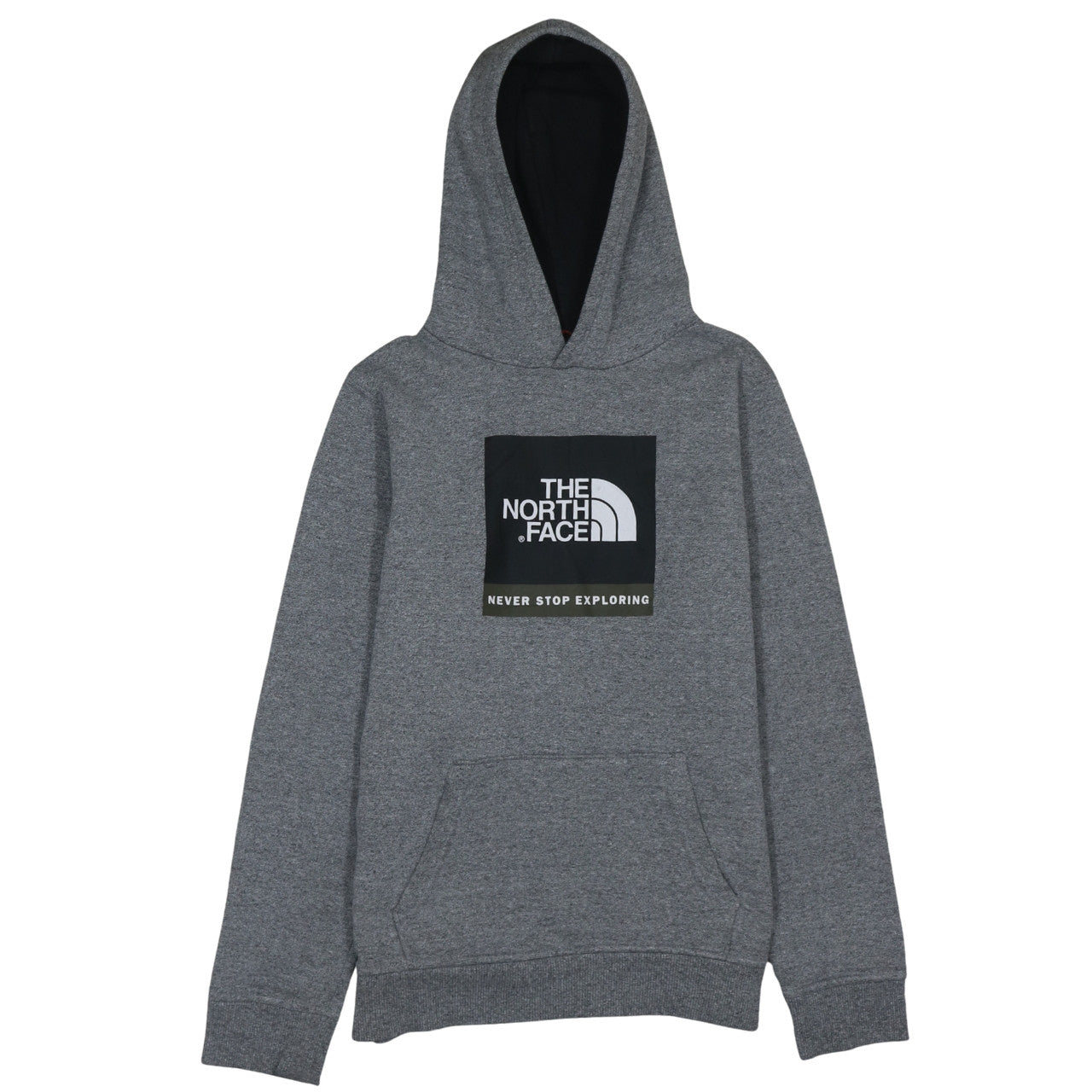 The North Face Boys Grey Pullover Hoodie XL Fleece Logo Sweatshirt