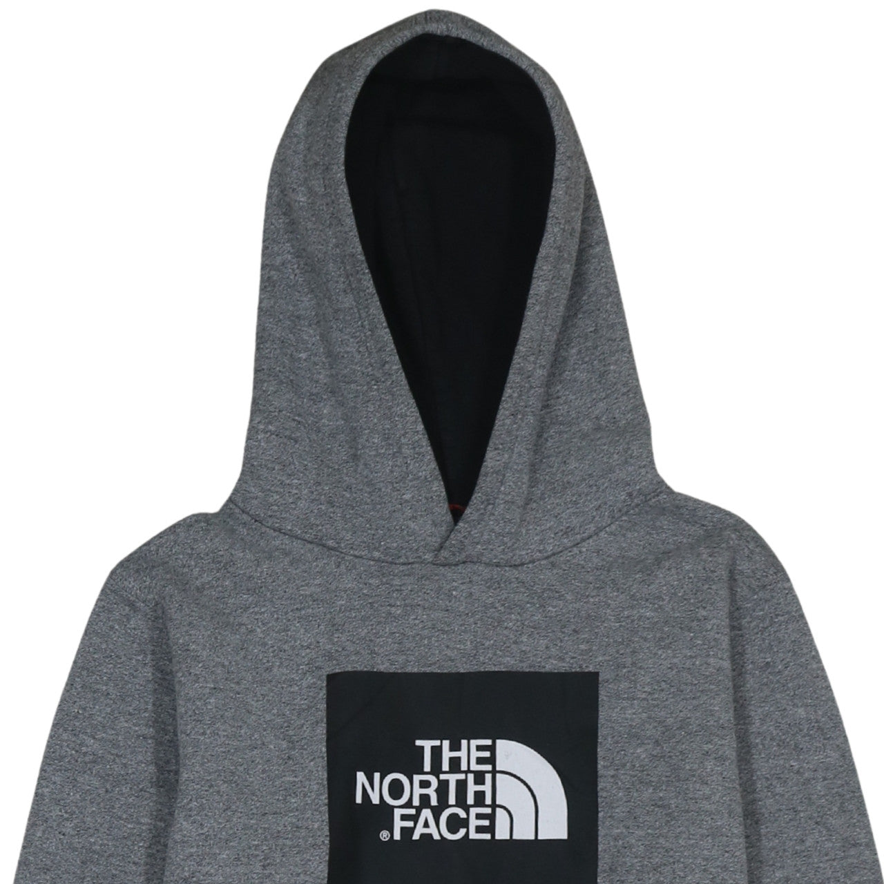 The North Face Boys Grey Pullover Hoodie XL Fleece Logo Sweatshirt