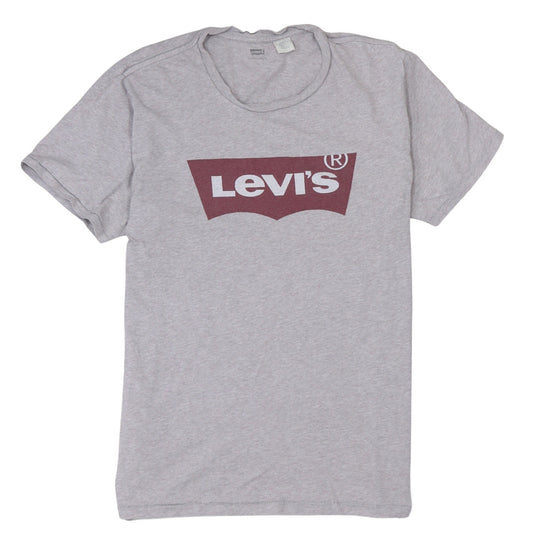 Levi's Men's Grey Crew Neck Logo T-Shirt Size M