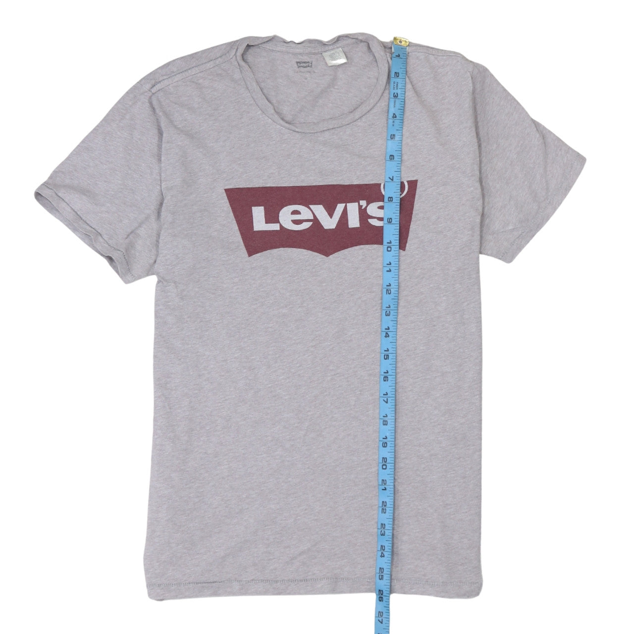 Levi's Men's Grey Crew Neck Logo T-Shirt Size M