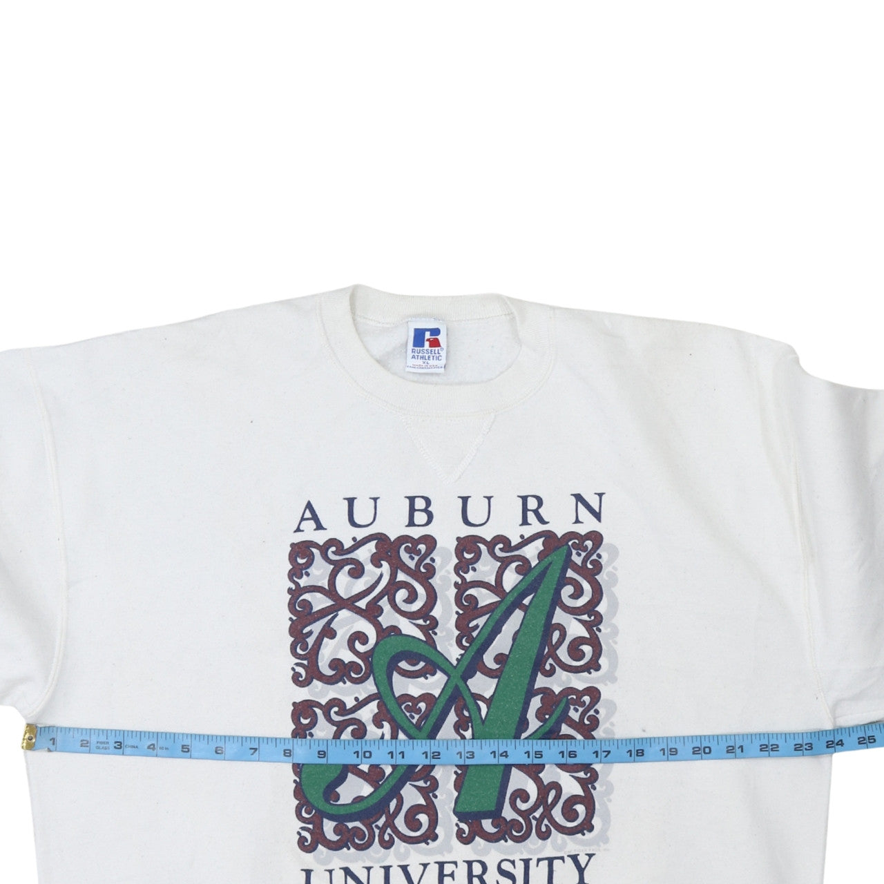 Russell Athletic Men's White Auburn University XL Pullover Sweatshirt