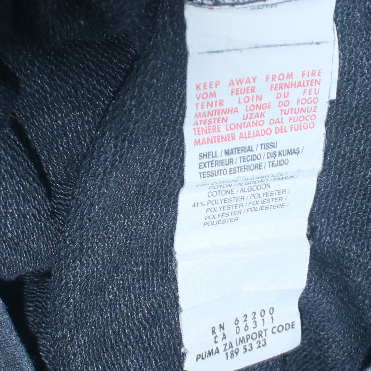 Puma Women’s Blue Track Jacket Size 12 Full Zip Cotton Blend
