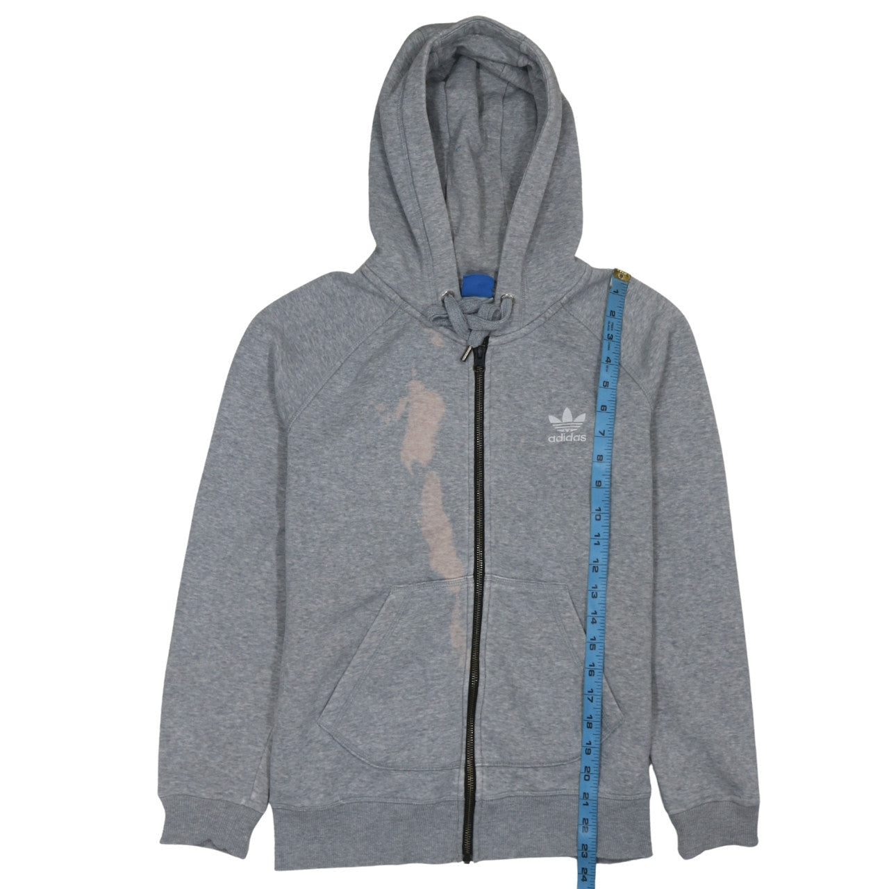 Adidas Originals Womens Grey Full Zip Hoodie Size 12