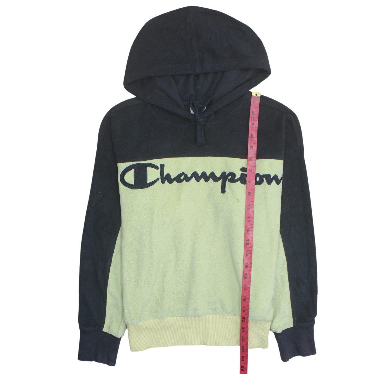 Champion Womens Small Green & Black Pullover Hoodie Sweatshirt
