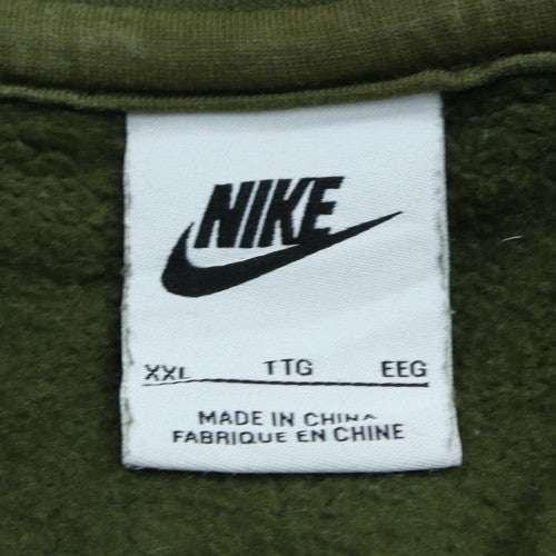 Nike Men's Green 1/2 Zip Fleece Sweatshirt 2XL Regular Fit