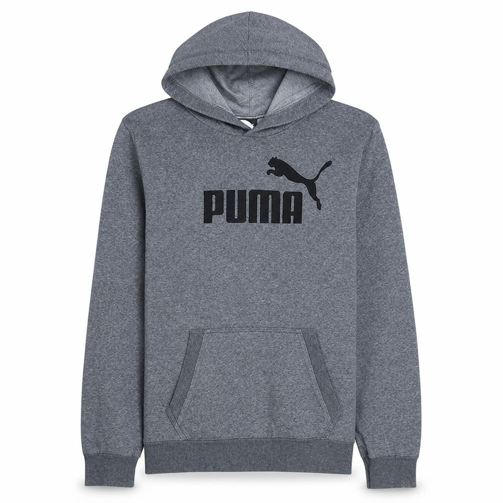 Puma Men Grey Pullover Hoodie L Regular Fit Graphic Print