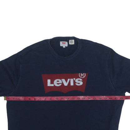 Levi's Men's Blue Graphic Logo Pullover Sweatshirt Size M