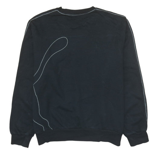 Puma Mens Black 2XL Pullover Sweatshirt Crew Neck Fleece Sportswear