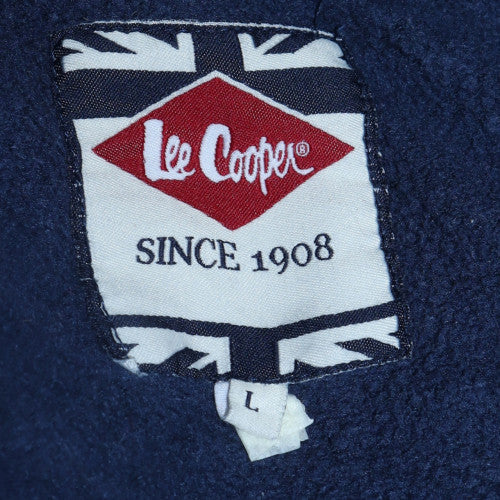 Lee Cooper Men’s Blue Burgundy Full Zip Hoodie Size L