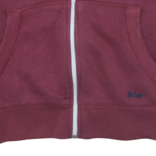 Lee Cooper Men’s Blue Burgundy Full Zip Hoodie Size L