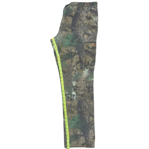 Oxylane Men's Camouflage Cargo Trousers XL Cotton Blend