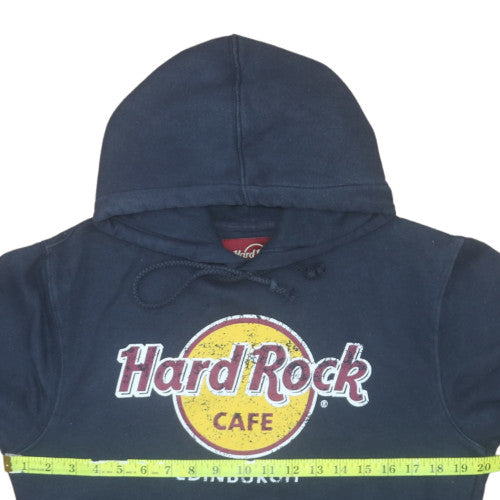 Hard Rock Cafe Edinburgh Mens Blue Pullover Hoodie Medium