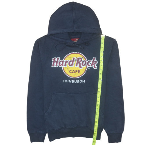Hard Rock Cafe Edinburgh Mens Blue Pullover Hoodie Medium