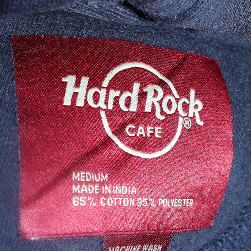 Hard Rock Cafe Edinburgh Mens Blue Pullover Hoodie Medium