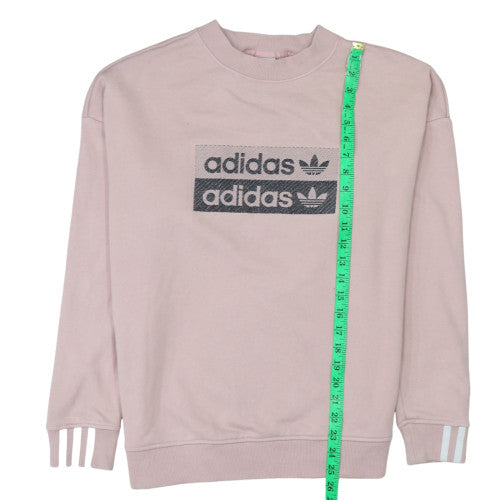Adidas Women Pink Crew Neck Pullover Sweatshirt Size 8