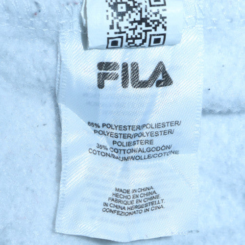 Fila Boys White Crew Neck Logo Sweatshirt 13-15 Years Polyester Cotton