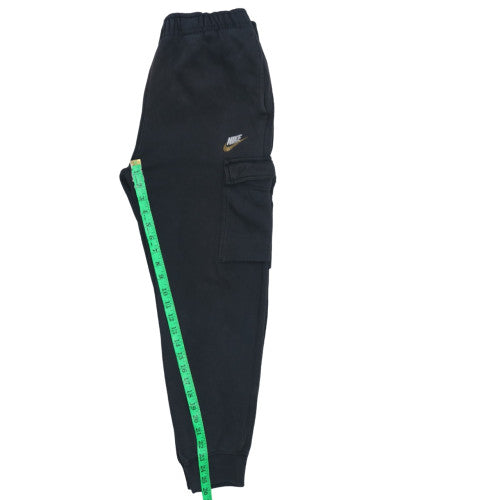 Nike Men's Black Jogger Cargo Sweatpants Fleece S Regular Fit