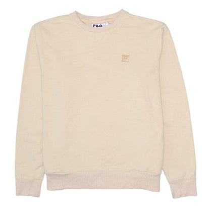 Additional front view of Fila Men's Beige Crew Neck Pullover Sweatshirt L Regular Fit