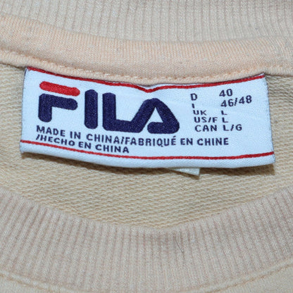 Additional view of Fila Men's Beige Crew Neck Pullover Sweatshirt L Regular Fit