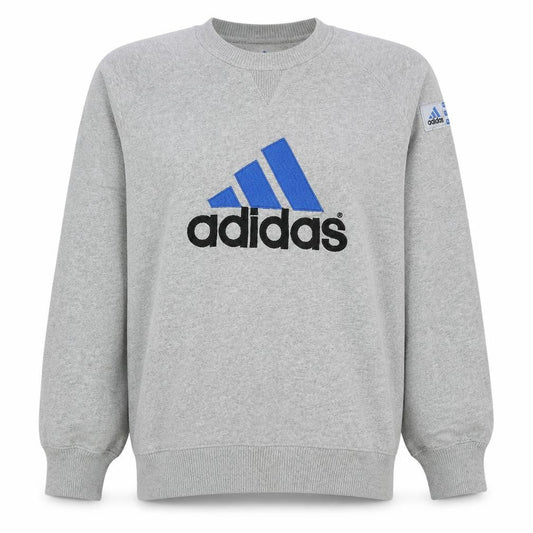 Adidas Womens Grey Logo Crew Neck Sweatshirt Size M