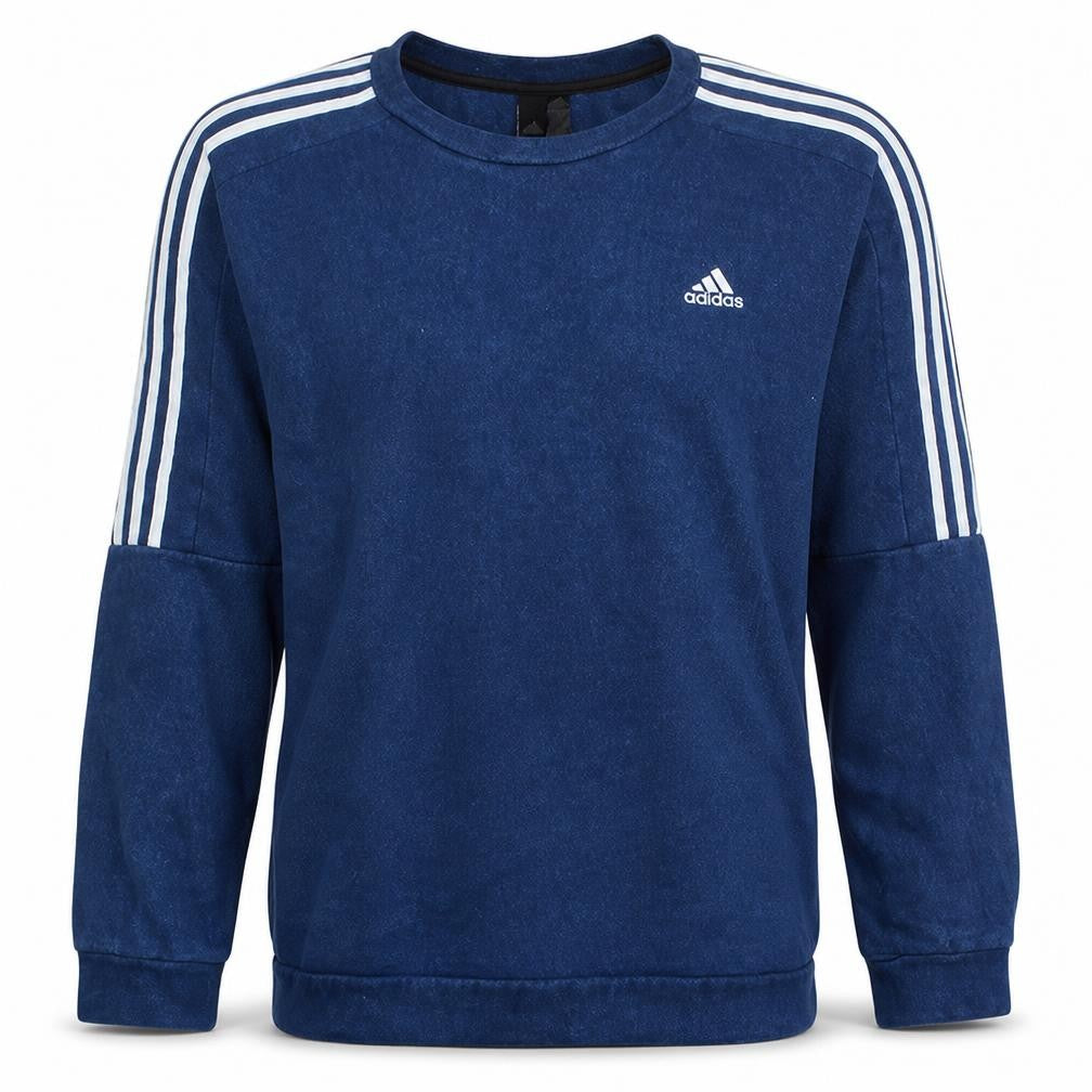 Adidas Mens Blue Pullover Sweatshirt M Crew Neck Sports Style