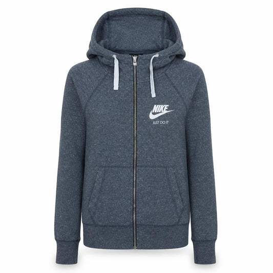 Nike Women's Grey Full Zip Hoodie XS Cotton Blend Sportswear