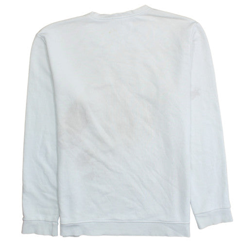 Kenzo Men's White 2XL Embroidered Tiger Sweatshirt Pullover