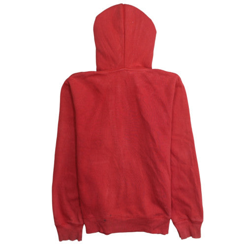 Nike Women Red Full Zip Hoodie Size M Cotton Blend Casual