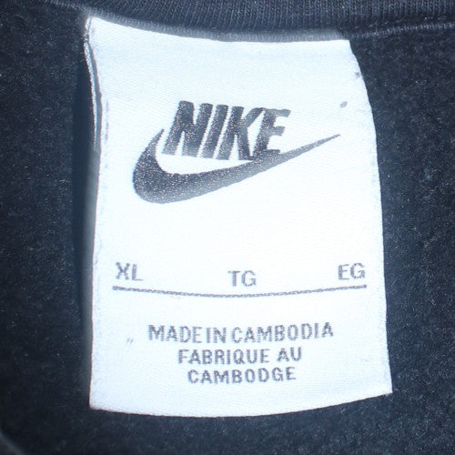 Nike Men's Black XL Pullover Sweatshirt Crew Neck Sportswear Logo