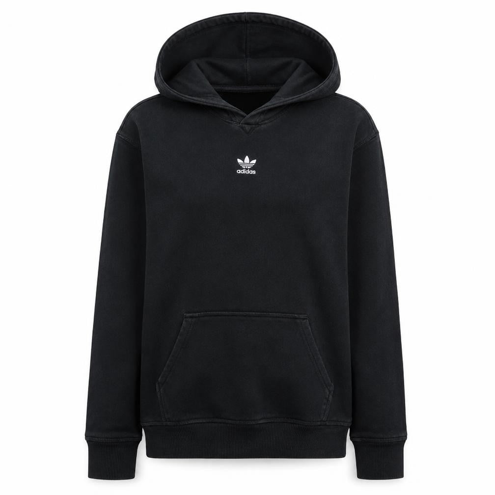 Adidas Women's Black Pullover Hoodie Size 8 Casual Cotton Blend