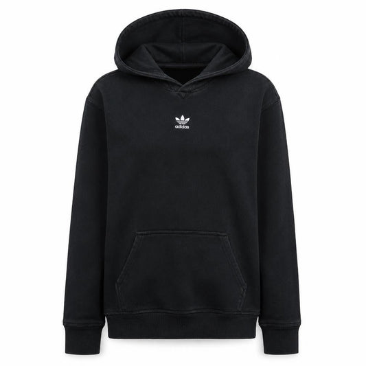 Adidas Women's Black Pullover Hoodie Size 8 Casual Cotton Blend