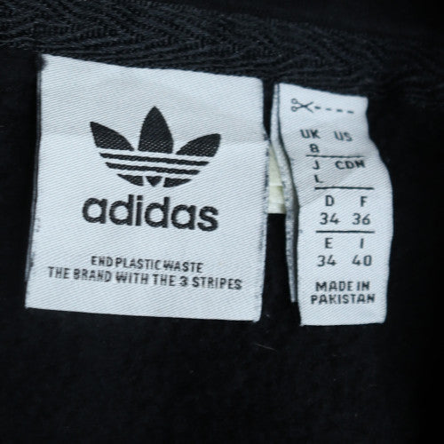 Adidas Women's Black Pullover Hoodie Size 8 Casual Cotton Blend