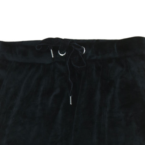John Lewis & Partners Womens Black Velour Jogger Trousers Size 12