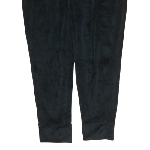 John Lewis & Partners Womens Black Velour Jogger Trousers Size 12