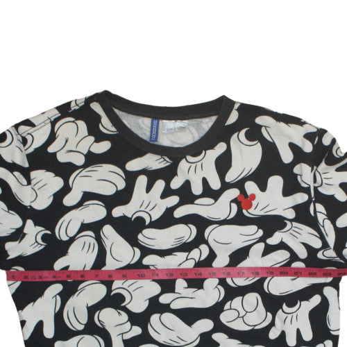 H&M Divided Disney Men’s Black L Pullover Sweatshirt Mickey Print
