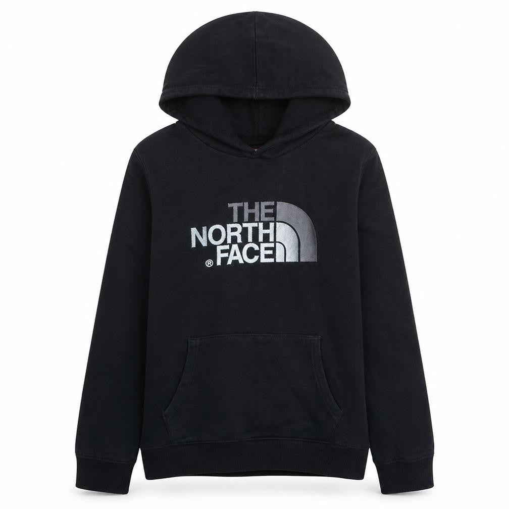 The North Face Boys Black XL Pullover Hoodie 100% Cotton Fleece Sweatshirt