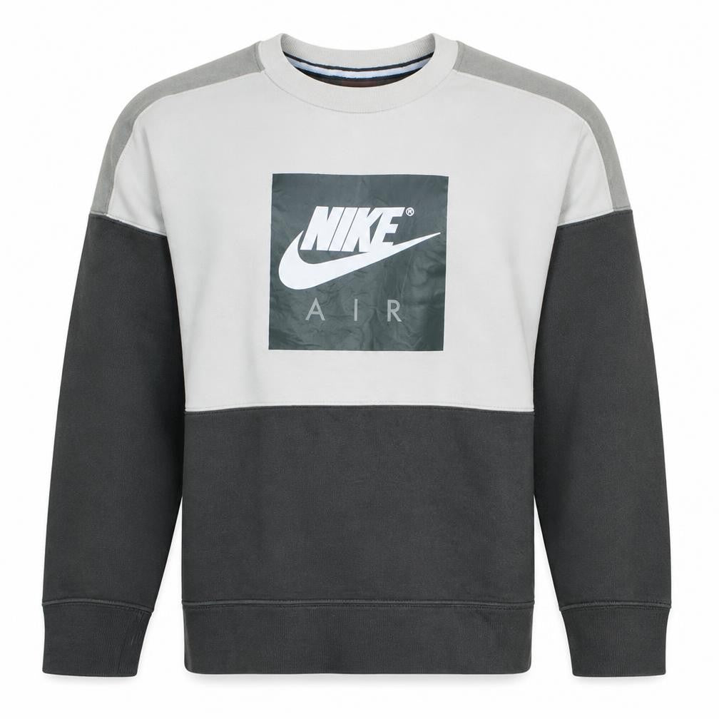 Nike Men’s Grey Crew Neck Logo Sweatshirt S Regular Fit
