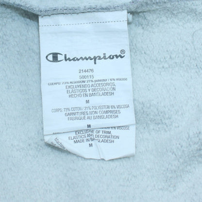 Champion Men's Grey Pullover Hoodie Medium Regular Fit Logo Fleece