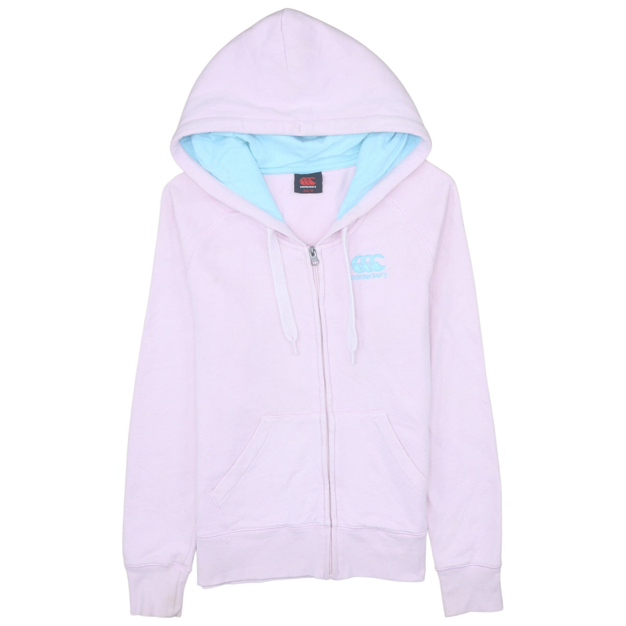 Canterbury Womens Pink Full Zip Hoodie Size 10 Cotton Blend