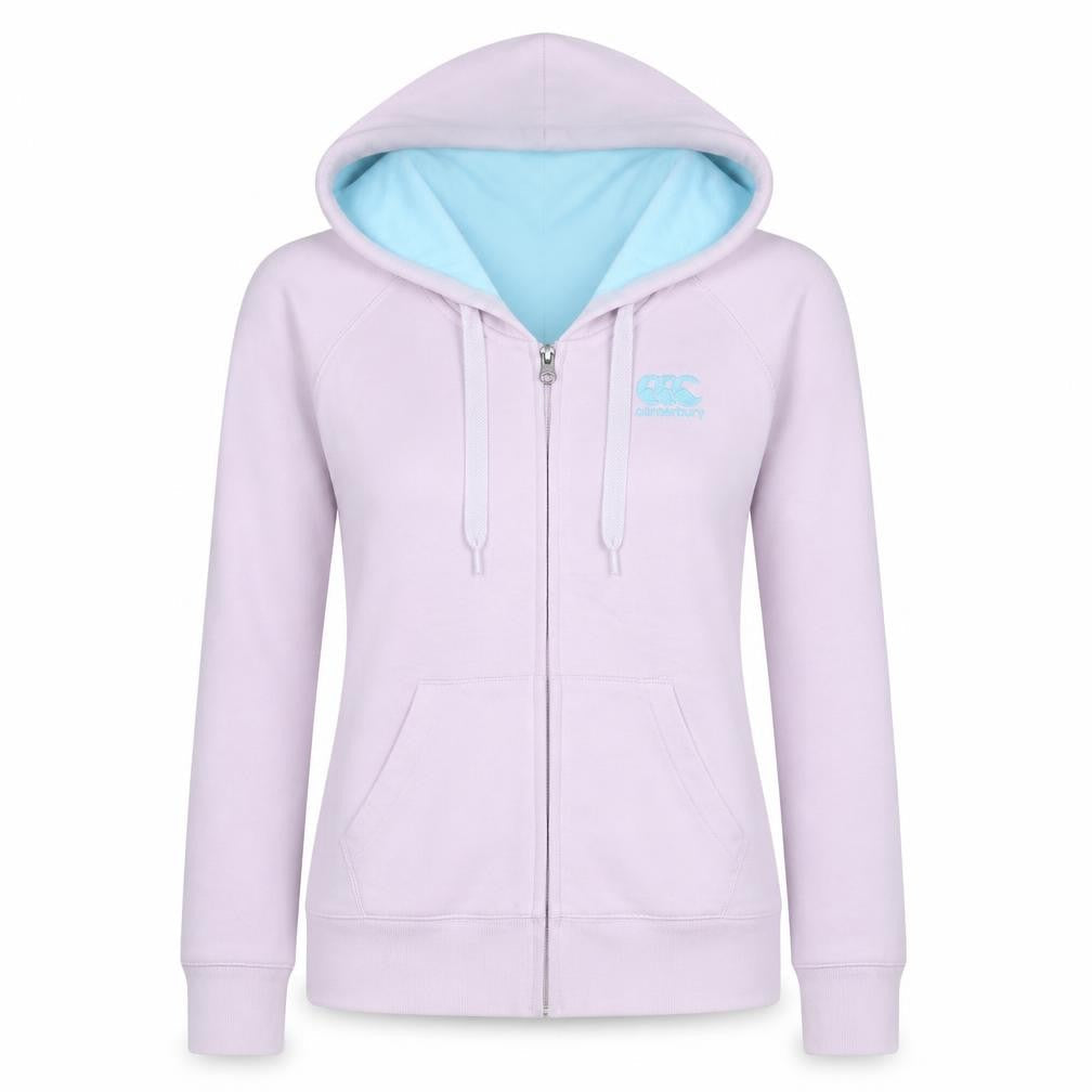 Canterbury Womens Pink Full Zip Hoodie Size 10 Cotton Blend