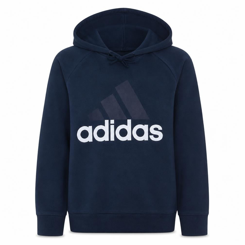 Adidas Womens Navy Blue Pullover Hoodie S 8-10 Cotton Blend Logo