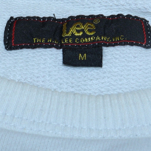 Lee Men's White Logo Graphic Pullover Sweatshirt Size M