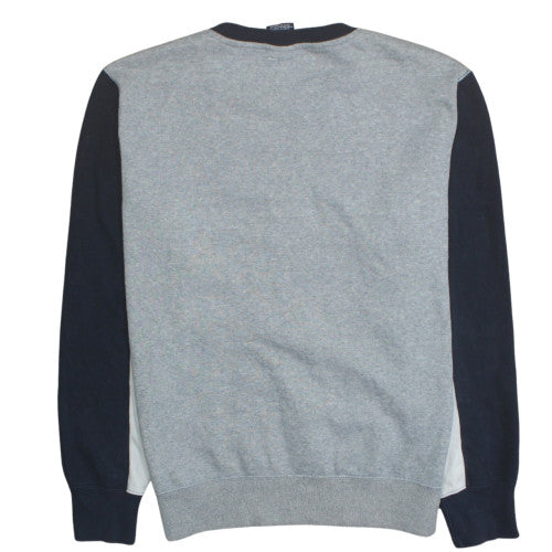 Champion Men's Grey & Navy Crew Neck Sweatshirt Medium Classic Fit