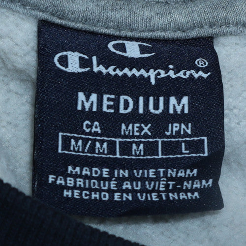 Champion Men's Grey & Navy Crew Neck Sweatshirt Medium Classic Fit