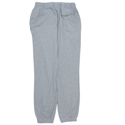 Nike Men’s Grey Cotton Sweatpants L Regular Fit Elastic Waist