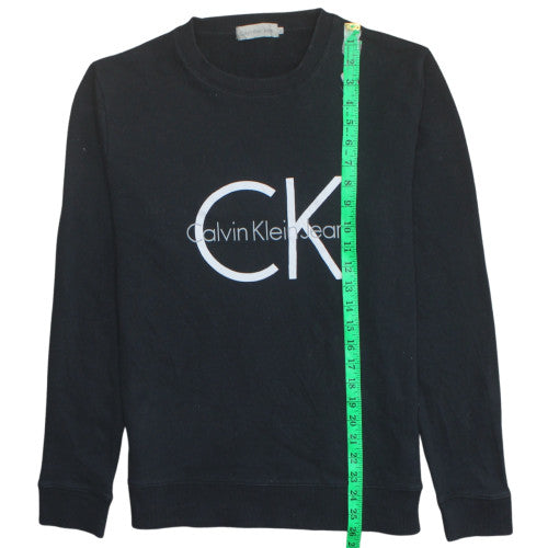 Calvin Klein Jeans Men's Black Cotton Crew Neck Sweatshirt M
