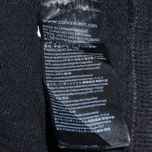 Calvin Klein Jeans Men's Black Cotton Crew Neck Sweatshirt M